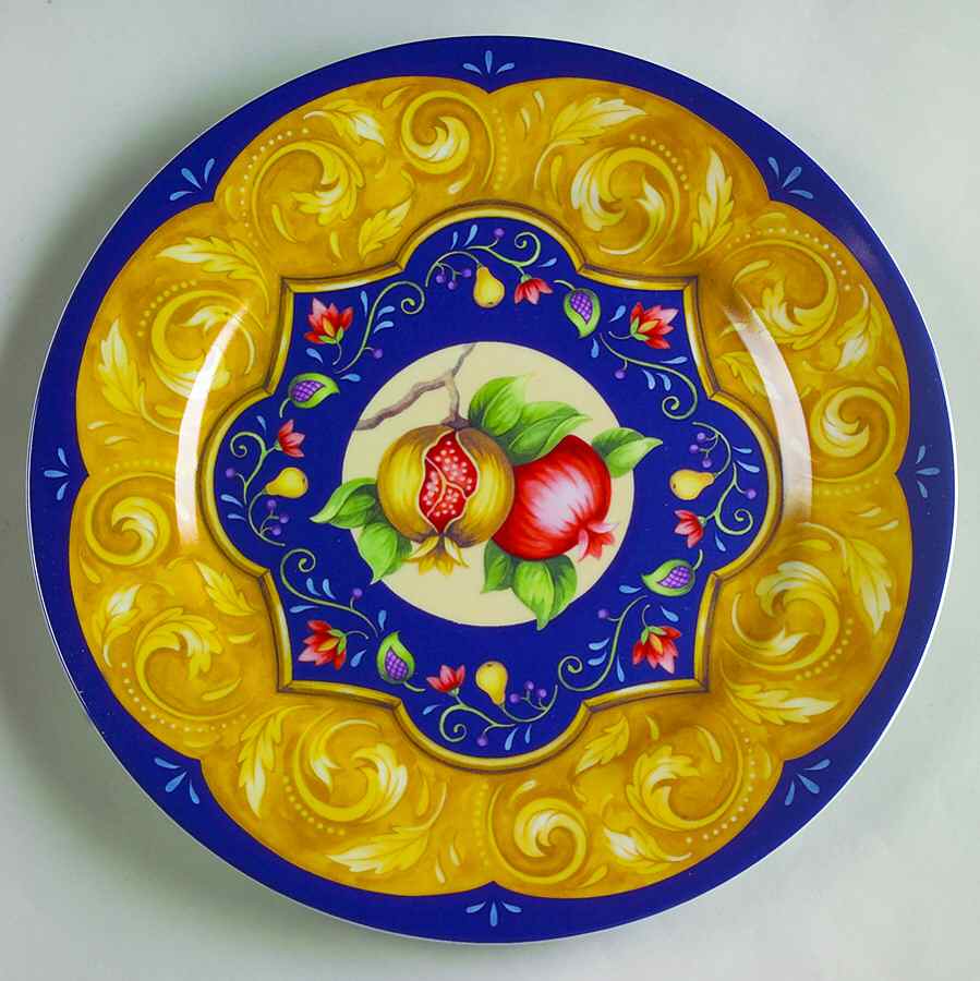 Sonata (Blue & Orange) Dinner Plate by Sadek-1