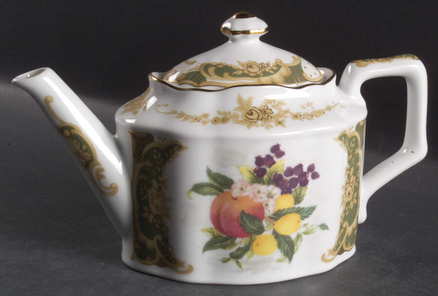 Antique Fruit Teapot & Lid by Sadek-1