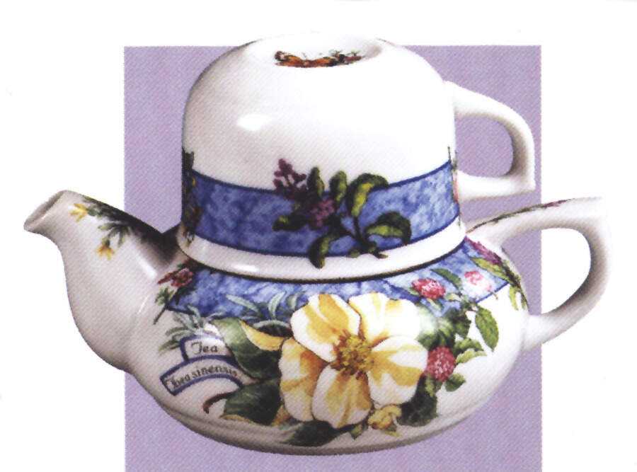 Tea Garden Individual Teapot & Lid with Cup by Sadek-1