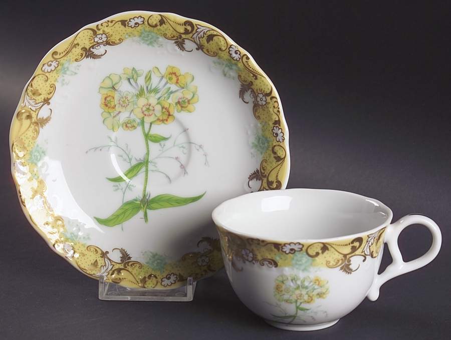 English Garden Flat Cup & Saucer Set by Sadek-1