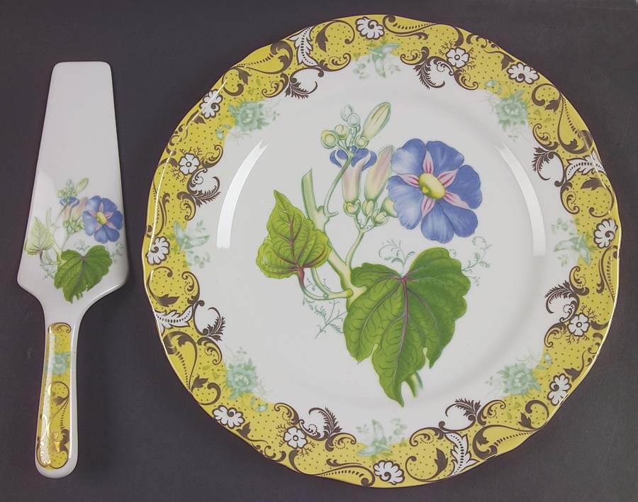English Garden Cake Plate and Server (Boxed Set) by Sadek-1