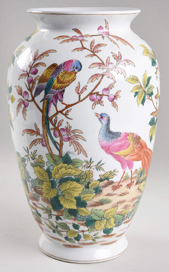 Exotic Birds 12" Vase by Sadek-1