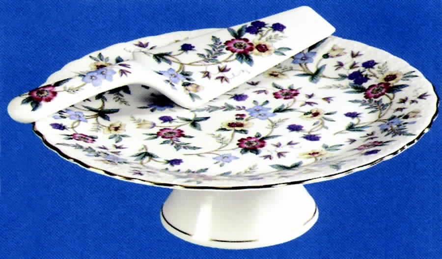 Wild Flowers Footed Cake Plate & Server (Boxed) by Sadek-1