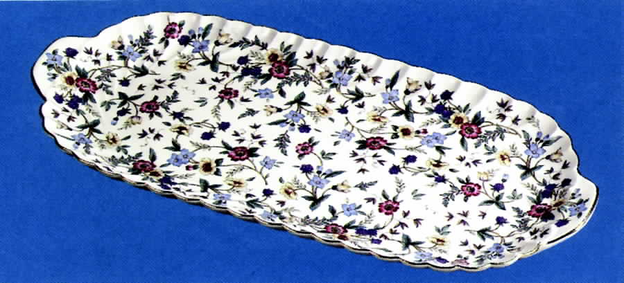 Wild Flowers 14" Rectangular Tray by Sadek-1