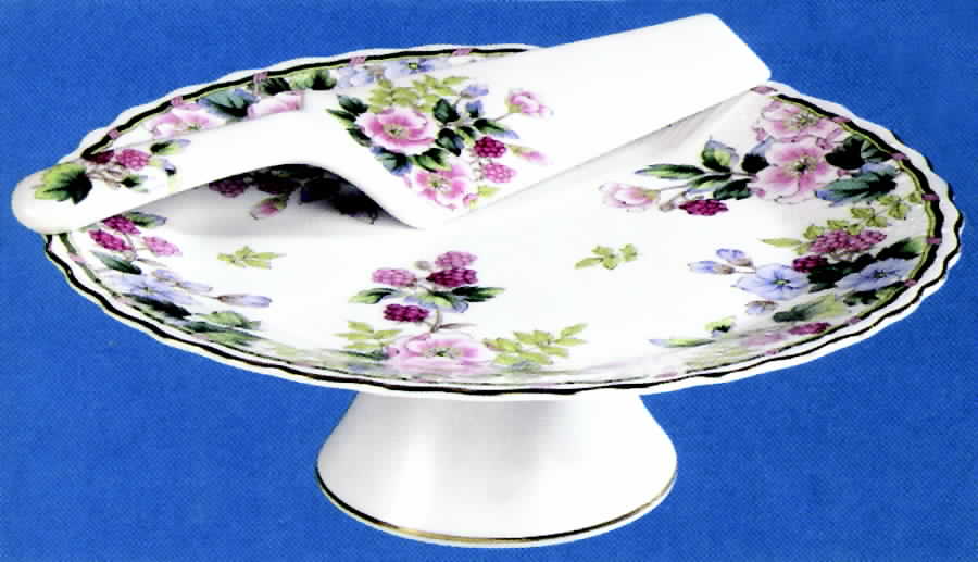 Flowers & Berries Footed Cake Plate & Server (Boxed) by Sadek-1