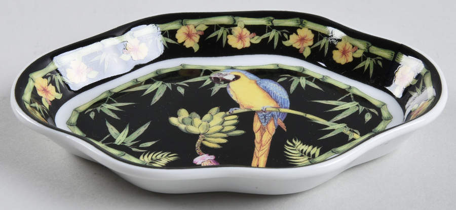 Macaws 6" Oval Tray by Sadek-1