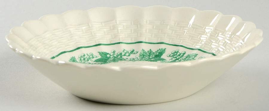 Valencia Green (Green Verge, No Trim) Fruit/Dessert (Sauce) Bowl by Spode-1