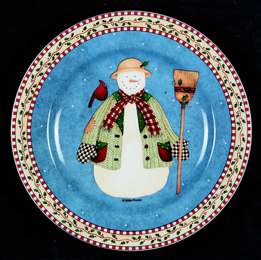 Jolly Snowmen Salad Plate by Sakura-1