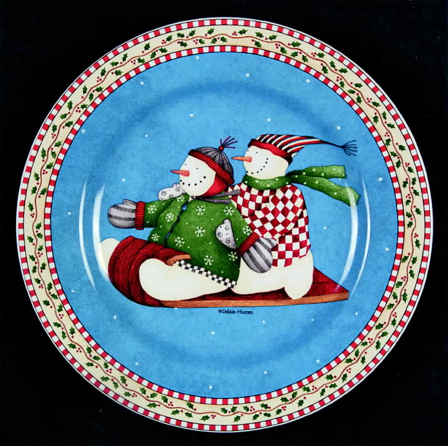 Jolly Snowmen Salad Plate by Sakura-1