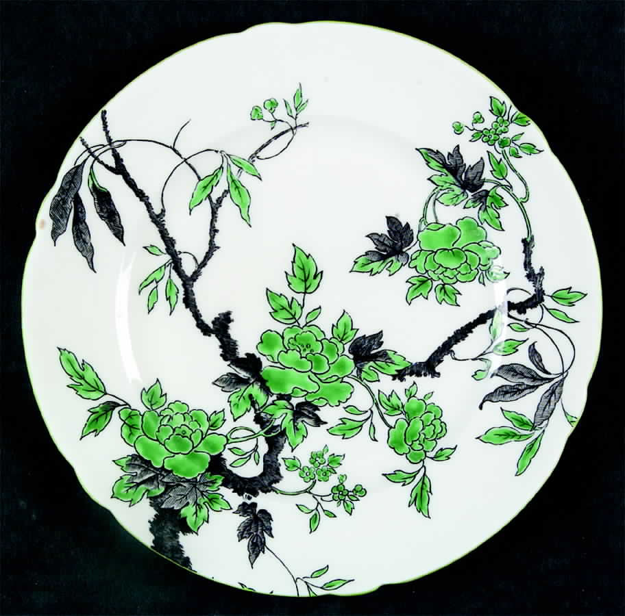 Chippendale Green Salad Plate by Shelley-1