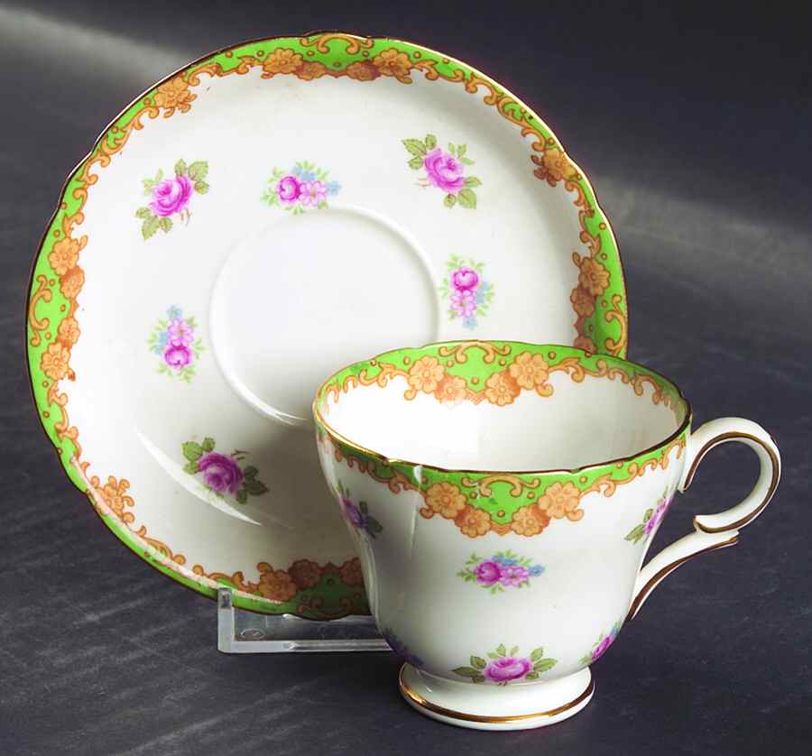 13471 Footed Demitasse Cup & Saucer Set by Shelley-1