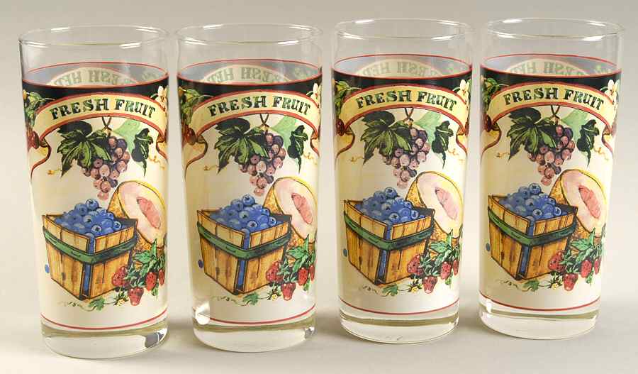 Farmers Market 12 Oz Glassware Highball - Set of 4 by Sakura-1