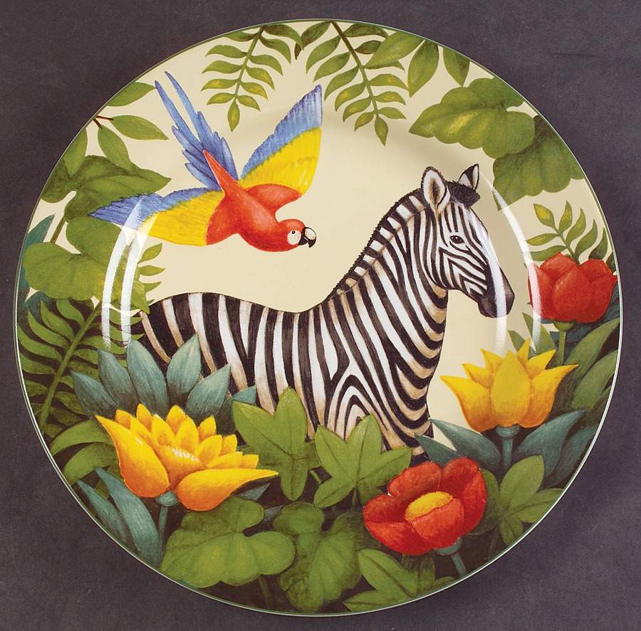 Jungle Animals Salad Plate by Sakura-1