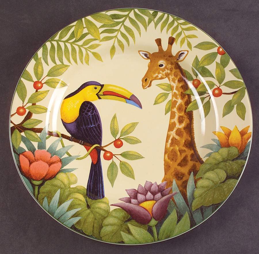 Jungle Animals Salad Plate by Sakura-1