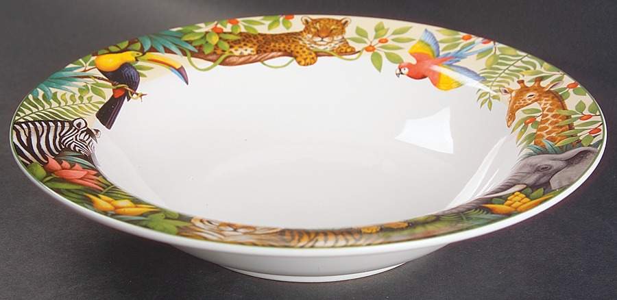 Jungle Animals 9" Round Vegetable Bowl by Sakura-1
