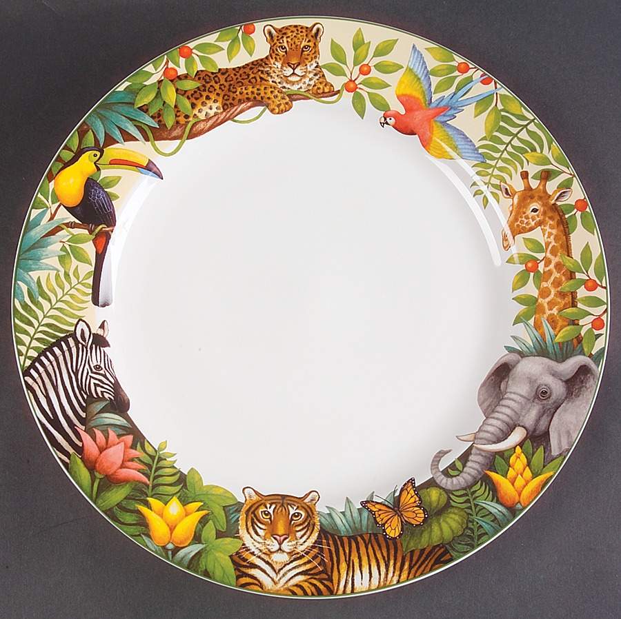 Jungle Animals 12" Chop Plate (Round Platter) by Sakura-1