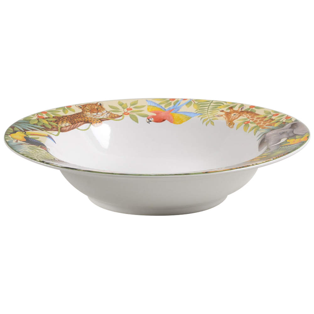 Jungle Animals Rim Soup Bowl by Sakura-1