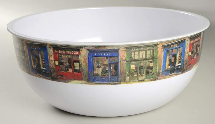 Storefronts 12" Melamine Salad Serving Bowl by Sakura-1