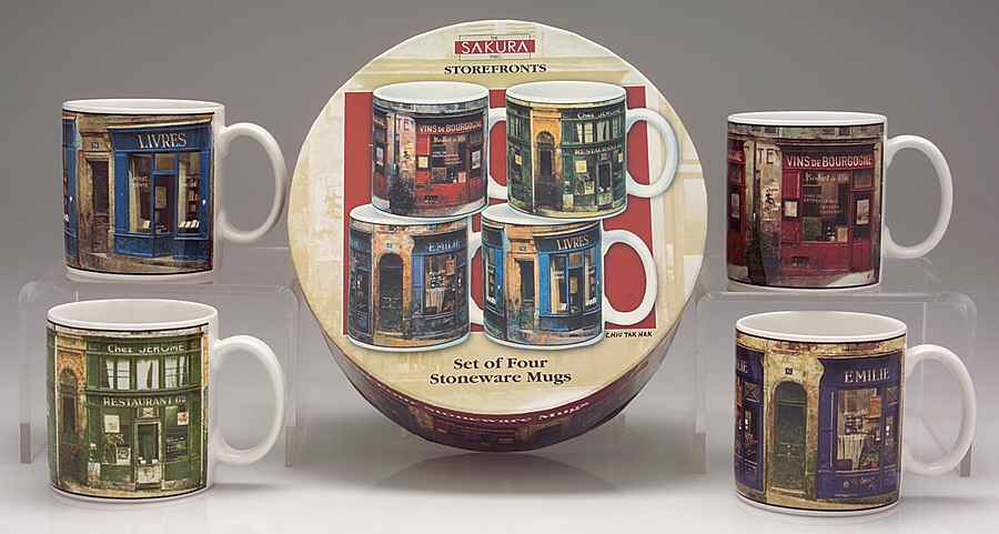 Storefronts Mug - Set of 4 Motifs Boxed by Sakura-1