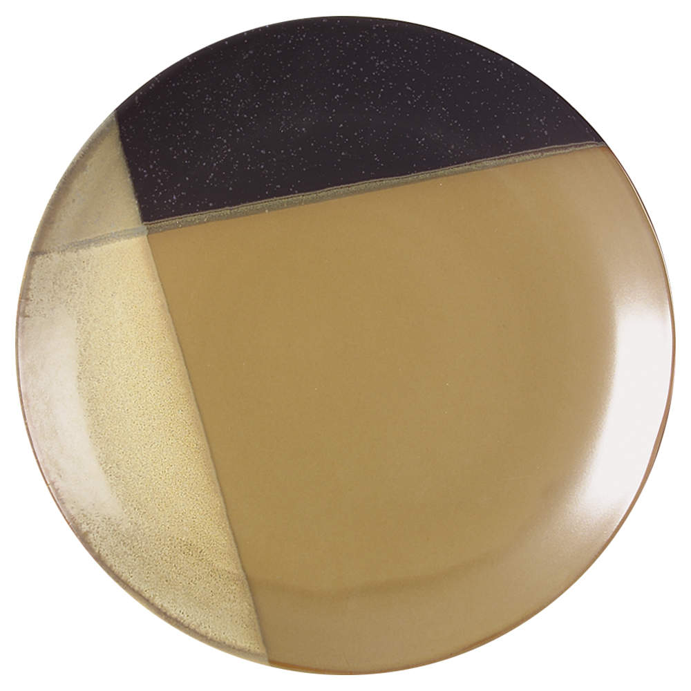 Gold Dust Black Dinner Plate by Sango-1