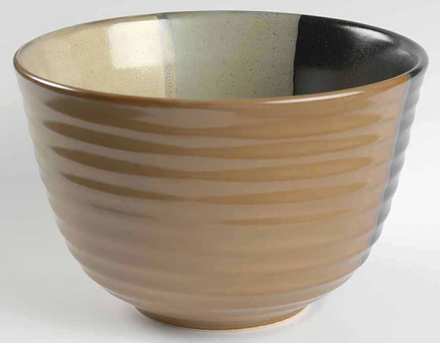 Gold Dust Black 8" Mixing Bowl by Sango-1
