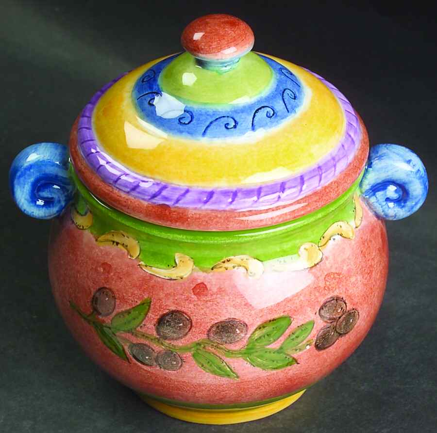 Tuscan Gardens Sugar Bowl & Lid by Sango-1