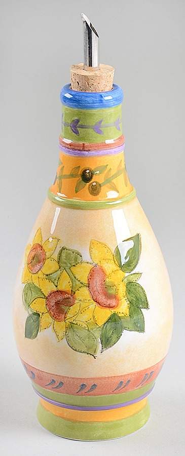 Tuscan Gardens Oil Jar & Drizzle Spout by Sango-1