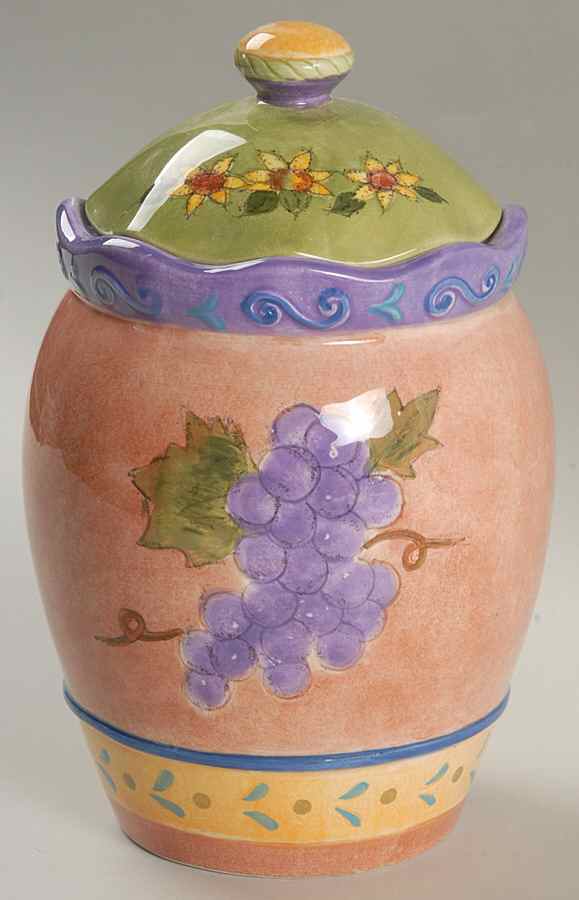 Tuscan Gardens Medium Canister & Lid by Sango-1