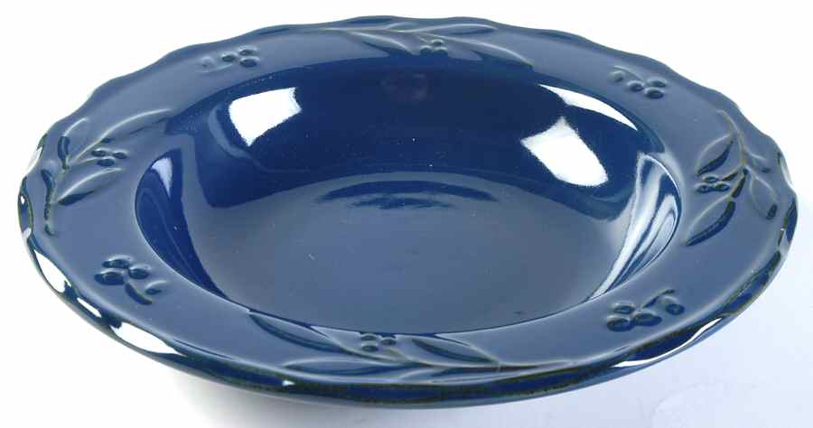 Bella Blue (Indigo) Large Rim Soup Bowl by Signature-1