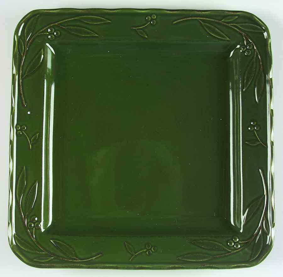 Bella Green (Basil) 14" Square Platter by Signature-1