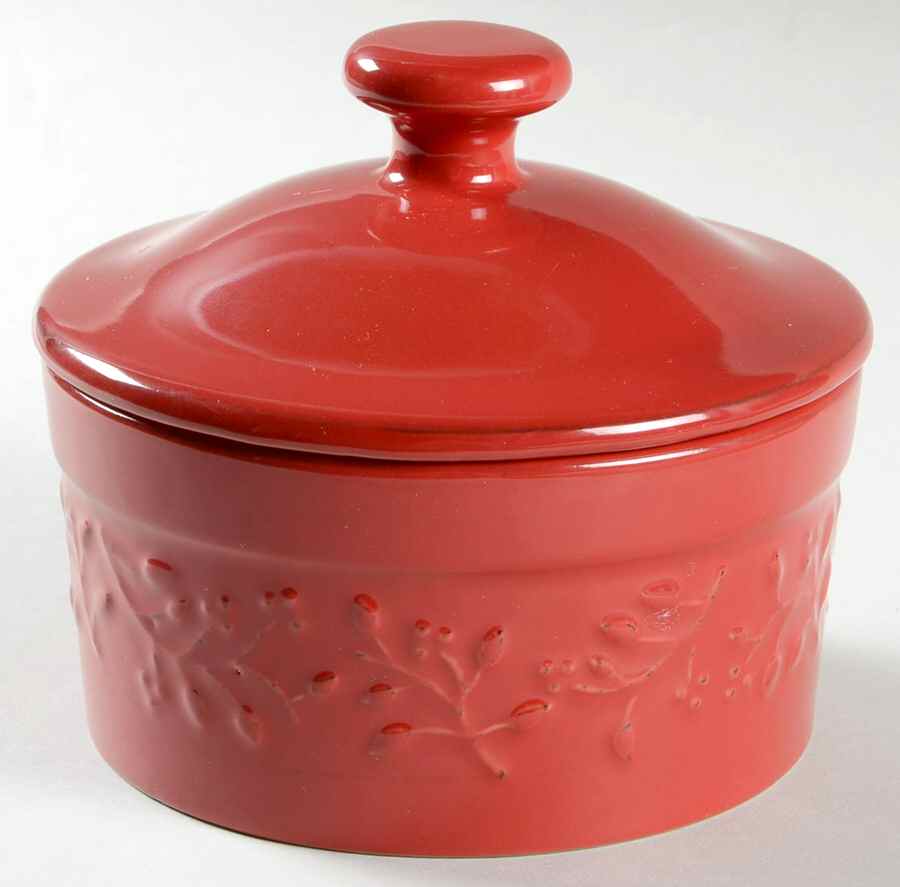 Bella Red (Ruby) Sugar Bowl & Lid by Signature-1