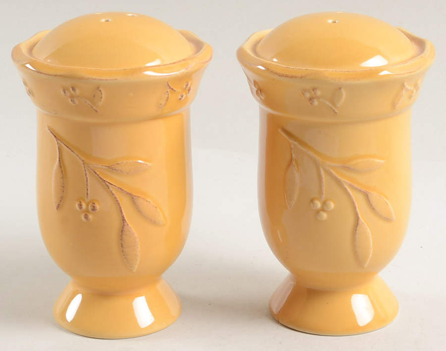 Bella Yellow (Mustard) Salt & Pepper Set by Signature-1