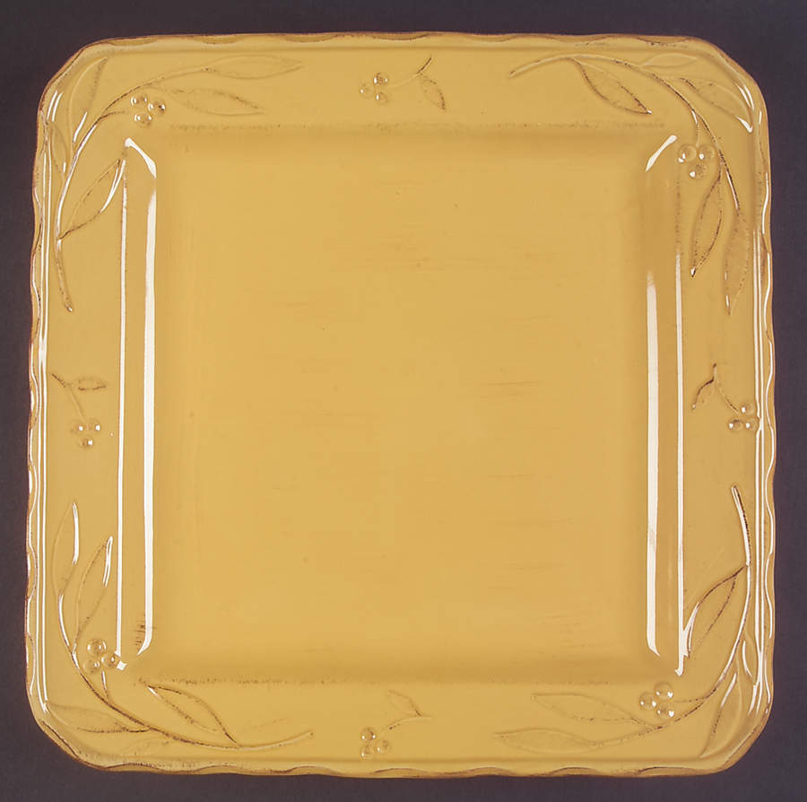 Bella Yellow (Mustard) 14" Square Platter by Signature-1