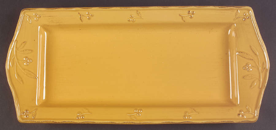 Bella Yellow (Mustard) 18" Rectangular Serving Platter by Signature-1