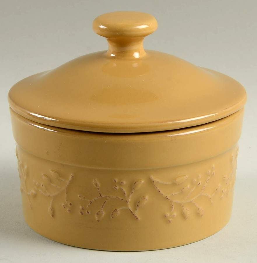 Bella Yellow (Mustard) Individual Casserole & Lid by Signature-1