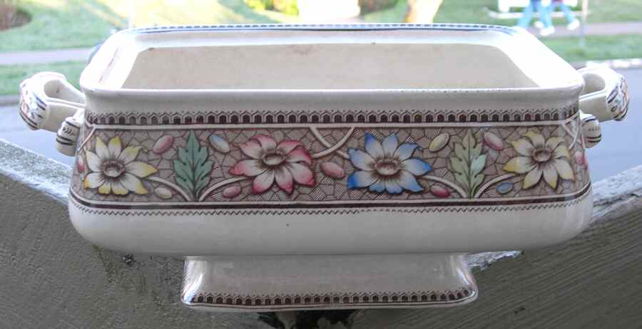 Palmyra Brown Multicolor Rectangular Vegetable Bowl No Lid by Sampson Hancock & Sons-1