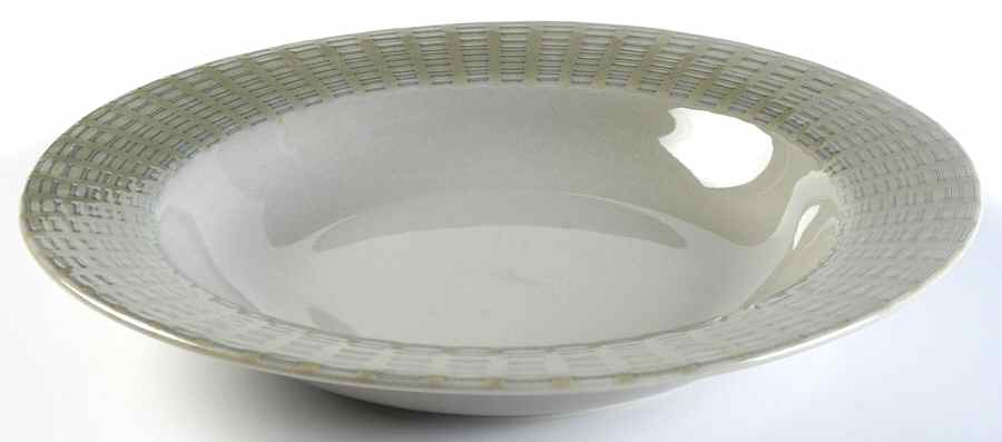 Pearl Gray Large Rim Soup Bowl by Studio Nova-1