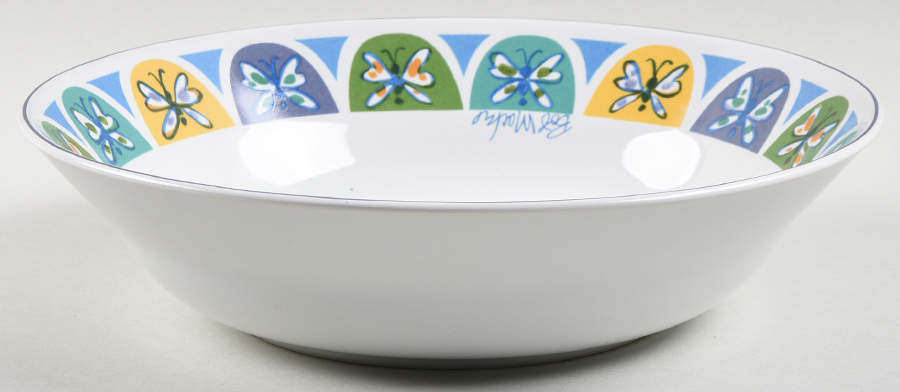 Butterfly (Decals) 9" Round Vegetable Bowl by Sakura-1
