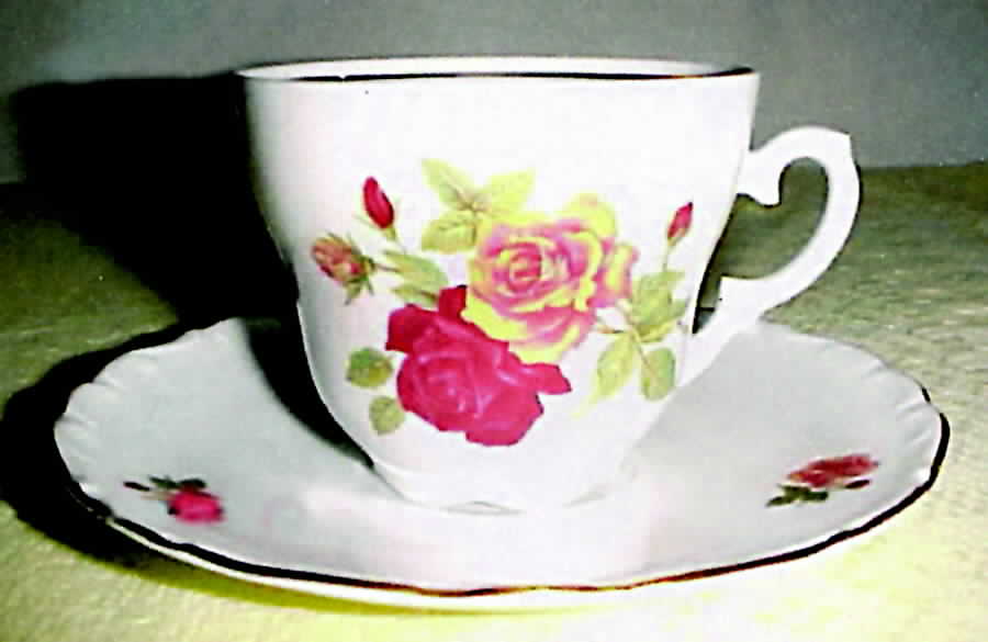 SCH407 Footed Cup & Saucer Set by Schumann - Bavaria-1