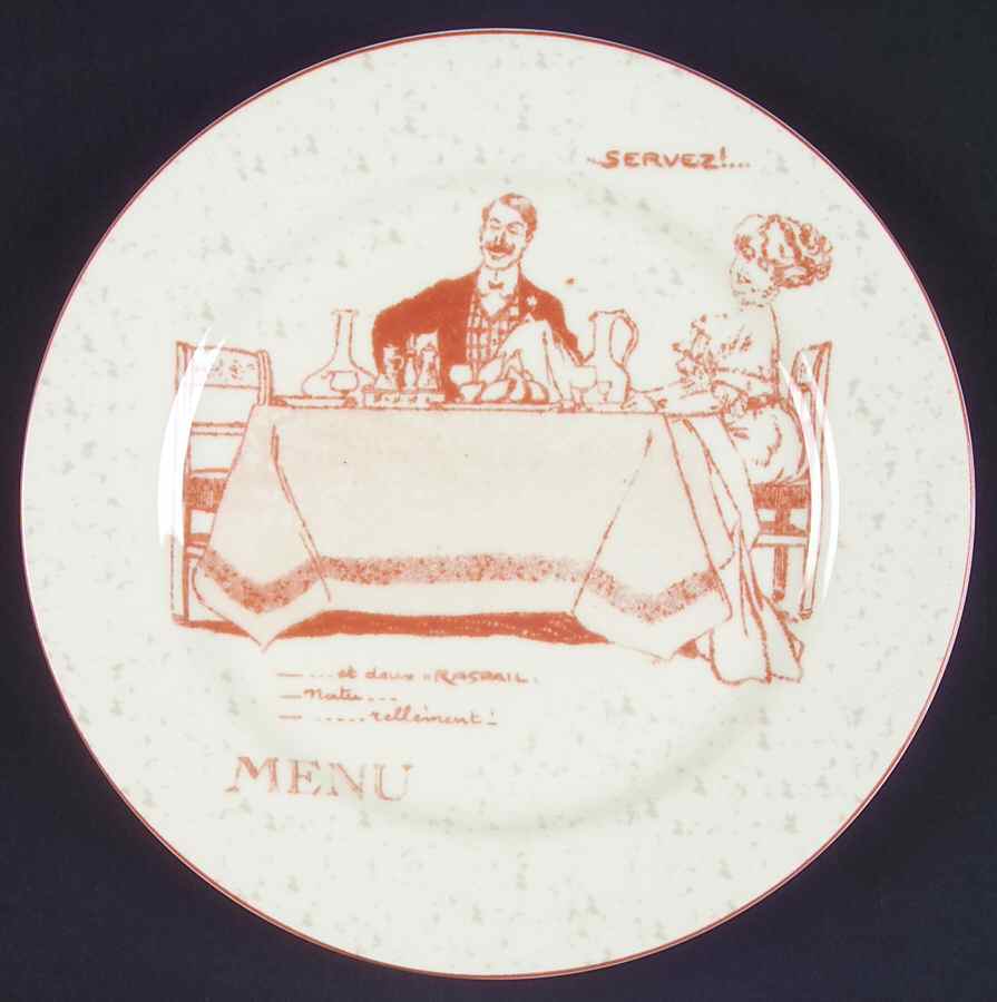French Menu Dessert/Pie Plate by Sabatier-1
