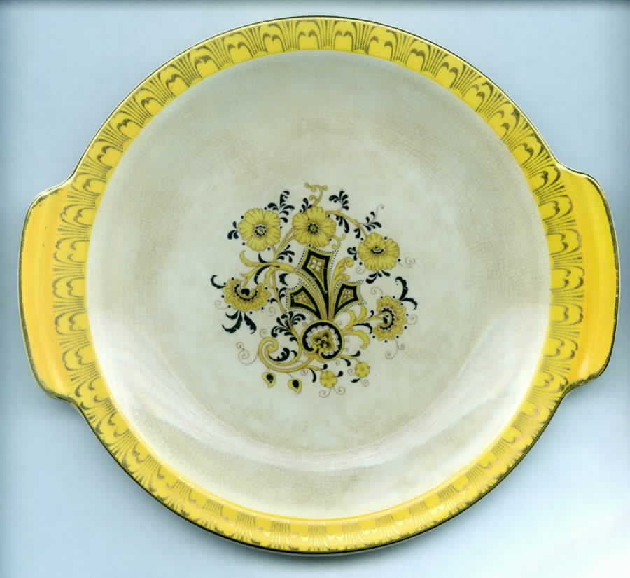 SEB92 Handled Cake Plate by Sebring Pottery-1