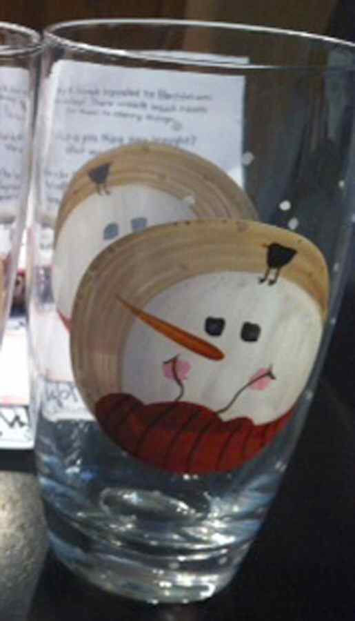Snowmen Portraits (Decal) Glassware Highball by Sakura-1