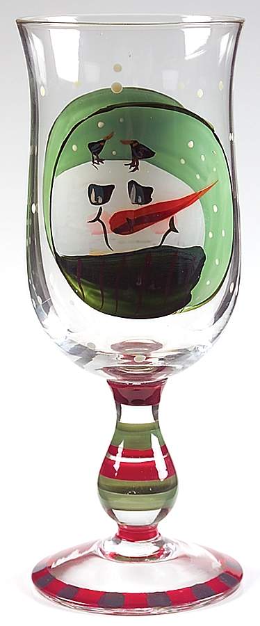 Snowmen Portraits (Decal) 12 Oz Glassware Goblet by Sakura-1