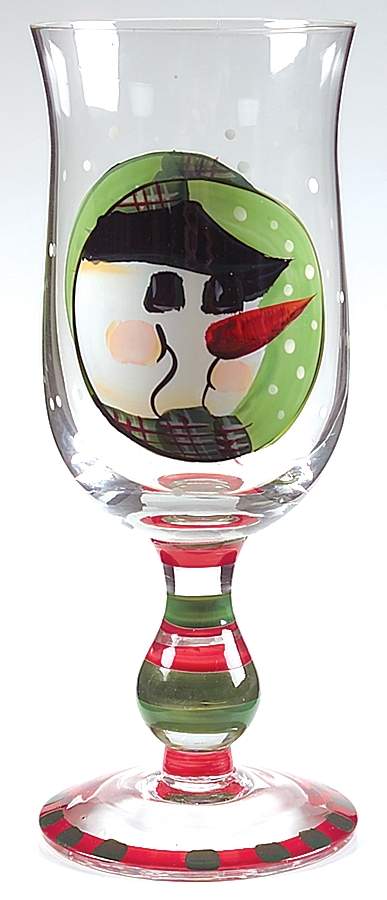 Snowmen Portraits (Decal) 12 Oz Glassware Goblet by Sakura-1