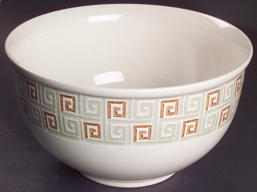 Greek Key Hostess Bowl by Studio Nova-1