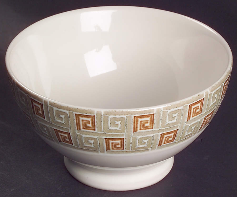 Greek Key Fruit/Dessert (Sauce) Bowl by Studio Nova-1