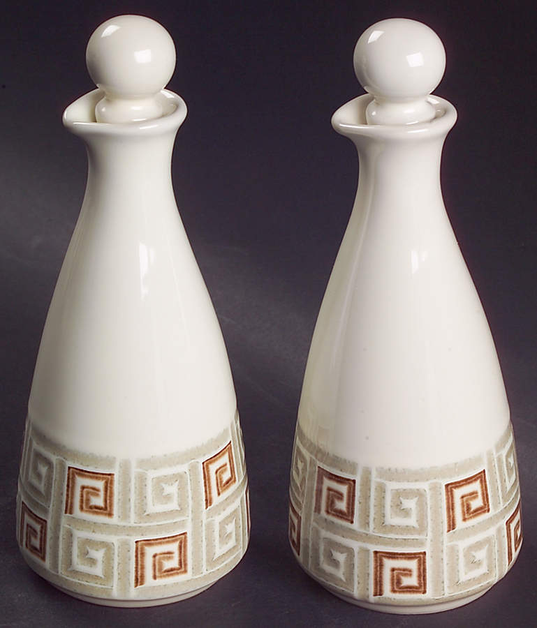 Greek Key Oil/Vinegar Cruet - Set of 2 by Studio Nova-1