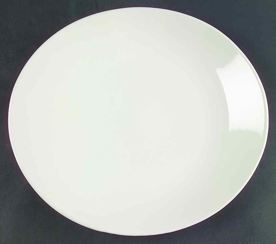 Domani White 12" Chop Plate (Round Platter) by Studio Nova-1