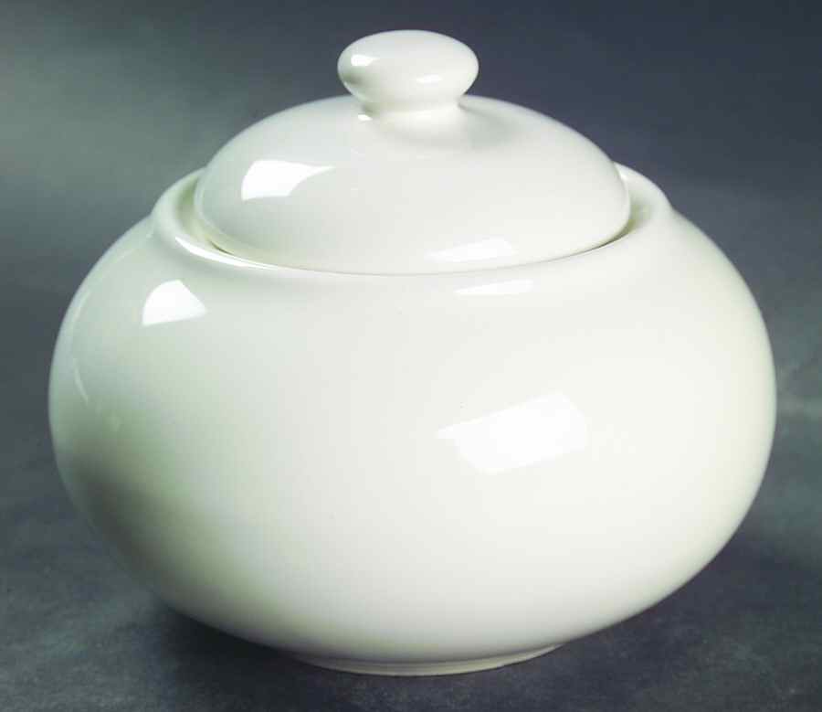 Domani White Sugar Bowl & Lid by Studio Nova-1