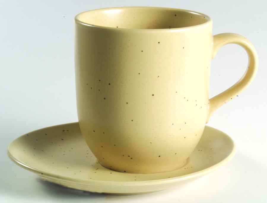 Domani Beige Mug/Cup & Saucer Set by Studio Nova-1